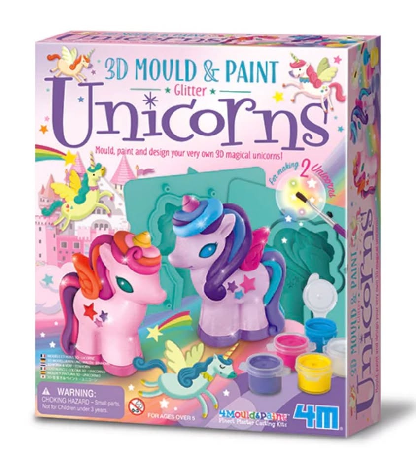 4M: 3D Mould & Paint Unicorns - Ages 5+
