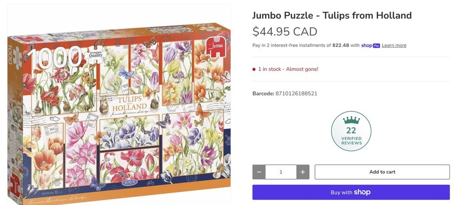 Jumbo Puzzle - Tulips from Holland (1000pcs) - photo 2
