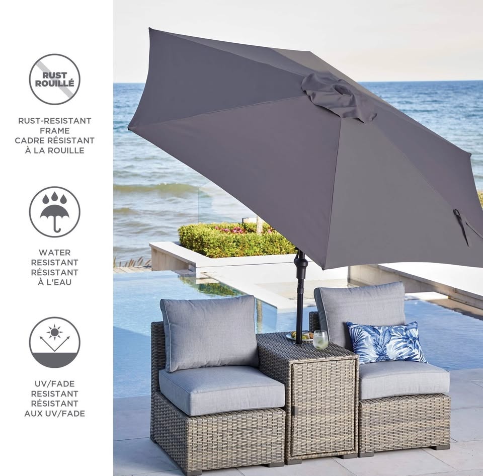 CANVAS 9-ft Market Umbrella with Crank - photo 3