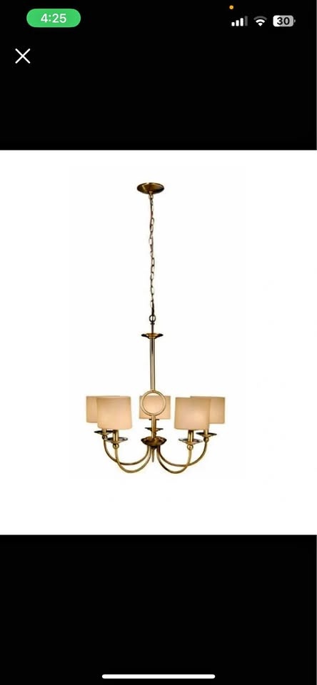Gen-Lite Paulo 5 Light Warm Gold Ceiling Fixture