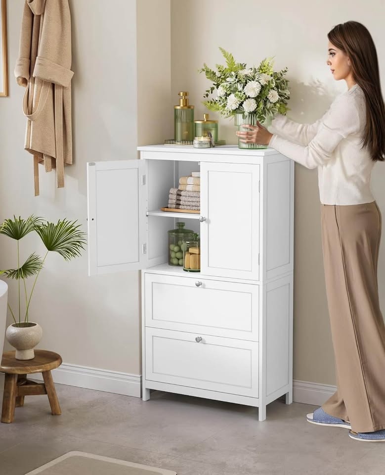 New-VASAGLE Bathroom Floor Storage Cabinet - photo 2