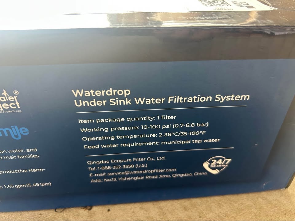 New - Waterdrop Under Sink Water Filterartion System - photo 2