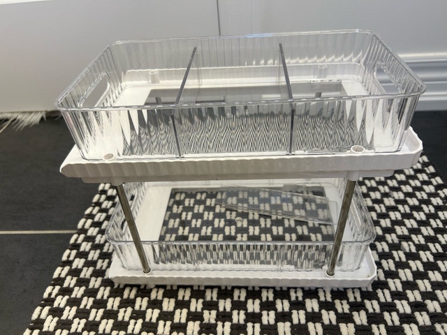 New - White 2-Tier Organizer