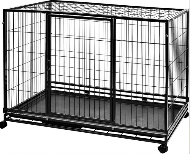 New-AMAZON BASICS 42" & 48" STACKABLE PET KENNELS - photo 3
