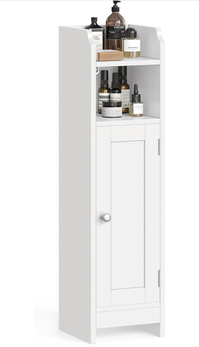 VASAGLE Small Storage Corner Floor Cabinet with Door