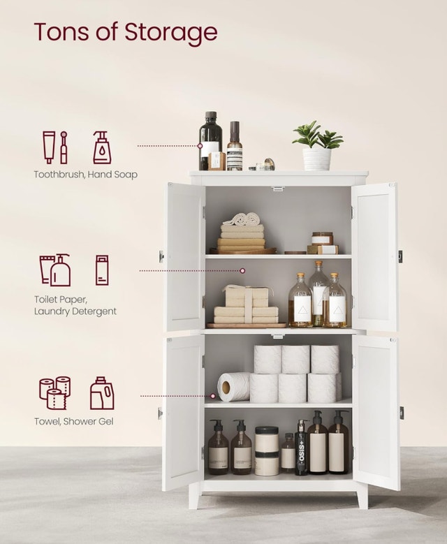 VASAGLE Bathroom Floor Storage Cabinet - photo 4