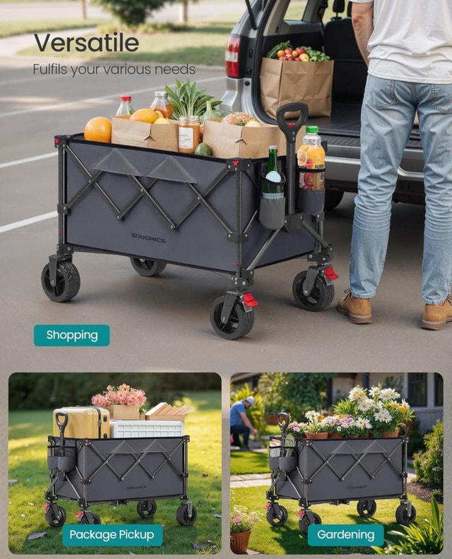 New-SONGMICS Foldable Trolley, Garden Camping Trolley - photo 5