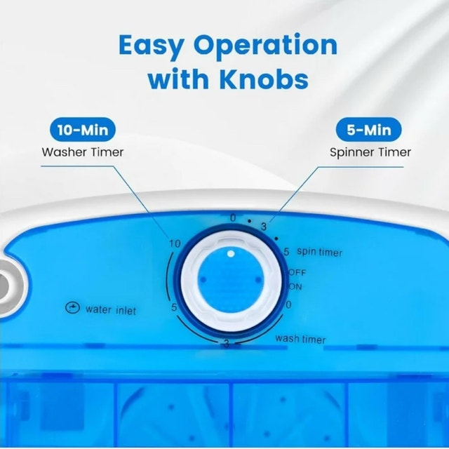 New-Portable Mini Washing Machine with Spin Dryer - photo 3