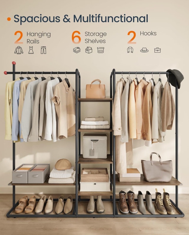 New-SONGMICS HOME Clothes Rack, Open Wardrobe - photo 5