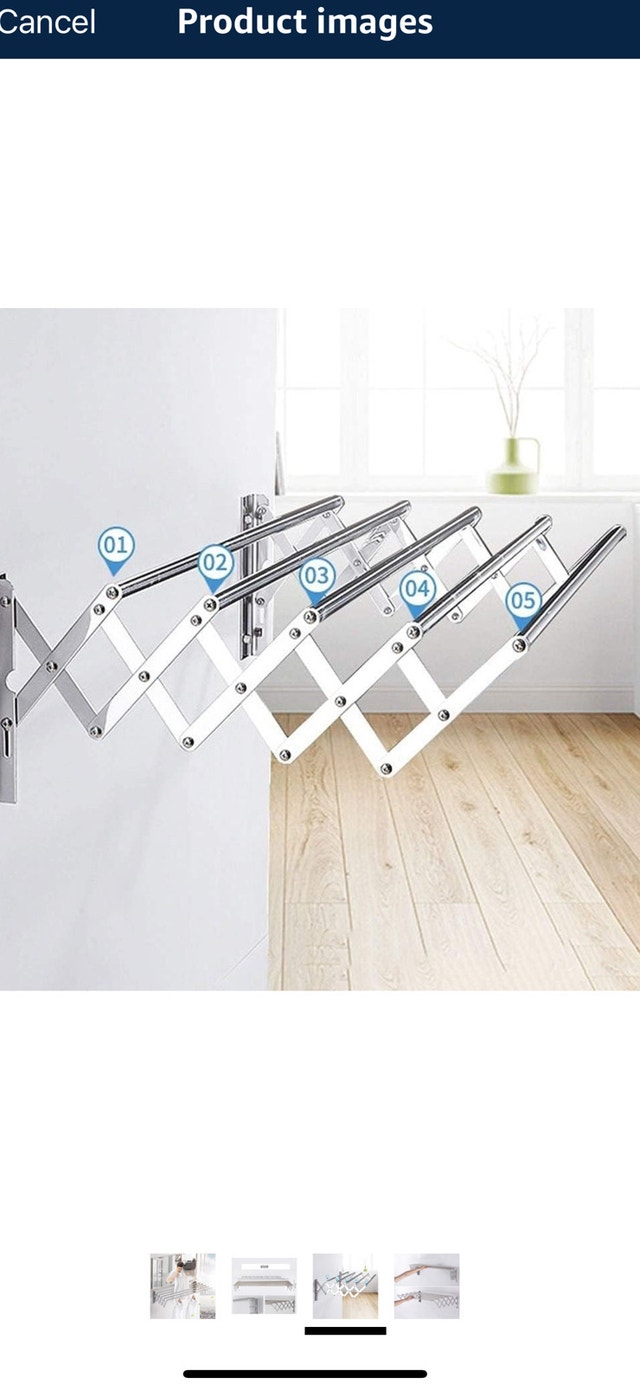 New-Clothes Airer Wall Mounted Clothes Drying Rack - photo 3