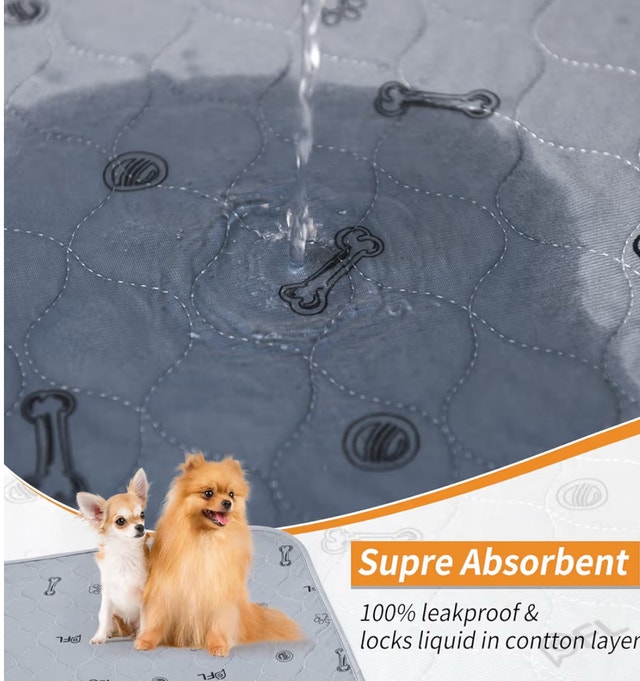 New-Washable Pee Pads for Dogs,Absorbent Reusable Whelping Pads - photo 3