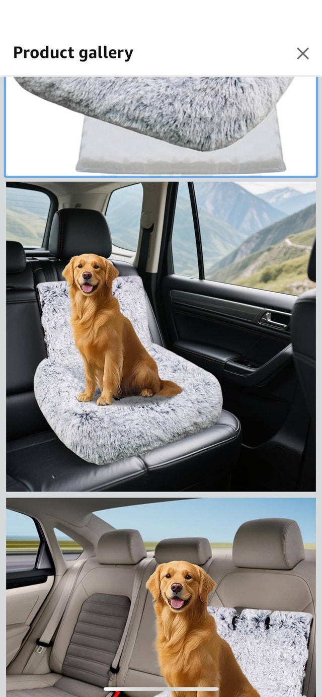 New-Dog Car Seat Warm Plush Dog Booster Seat - photo 2