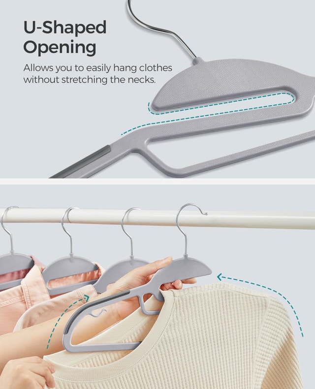New-SONGMICS 50 Pack Coat Hangers, Heavy-Duty Suit Hanger - photo 4