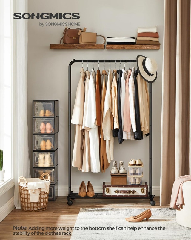 SONGMICS Clothes Rack with Wheels, 35.8 Inch Garment Rack - photo 5