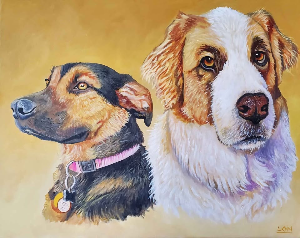 Custom Pet Portrait painting - photo 3