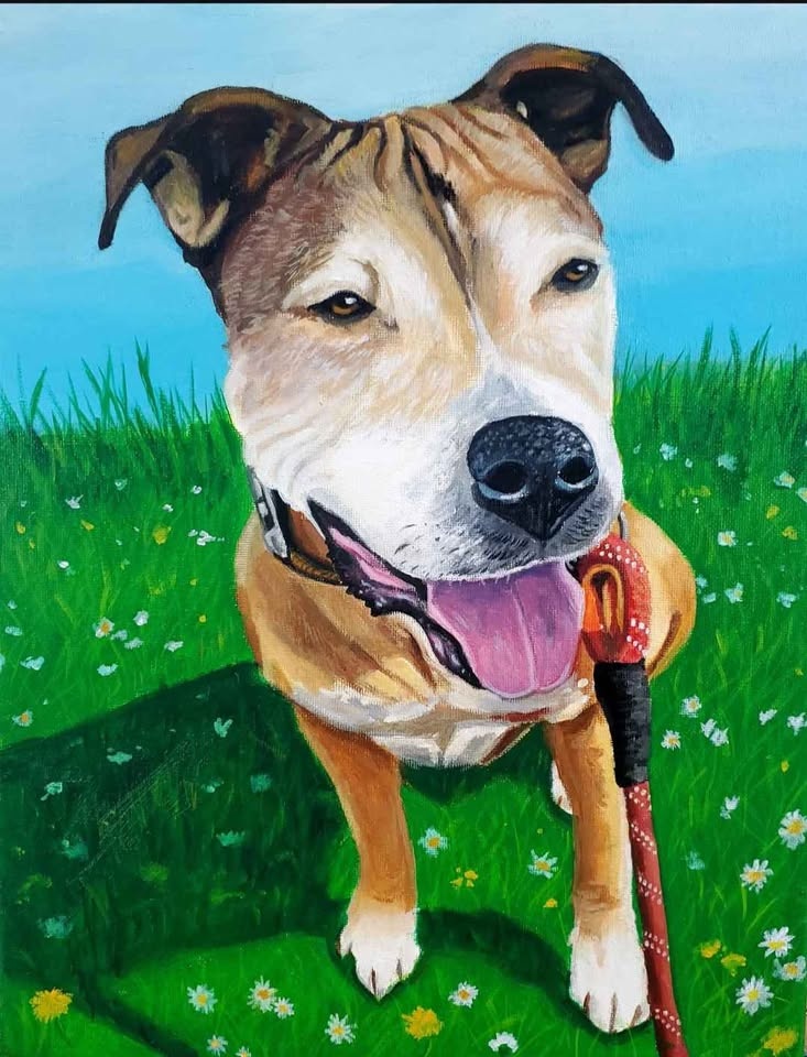 Custom Pet Portrait painting - photo 4