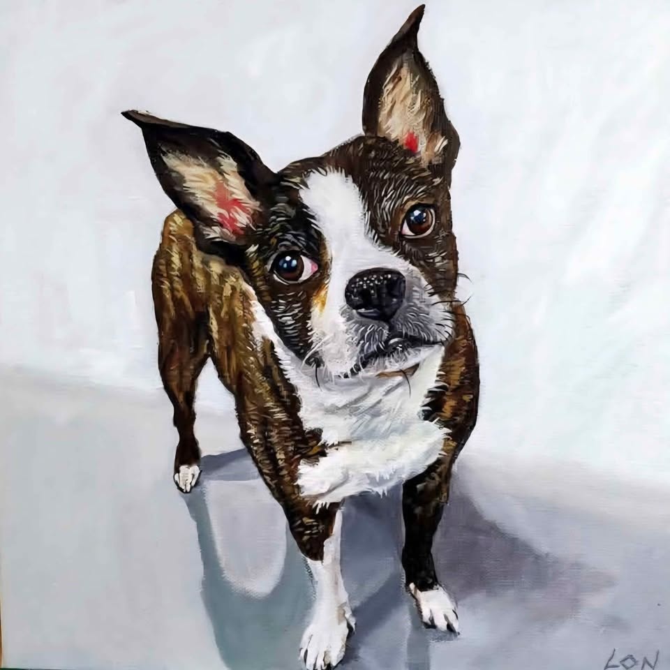 Custom Pet portrait acrylic painting
