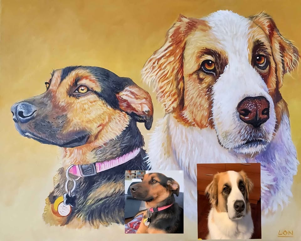 Hand painted Pet portrait. Turn a picture of your pet into a pai - photo 3