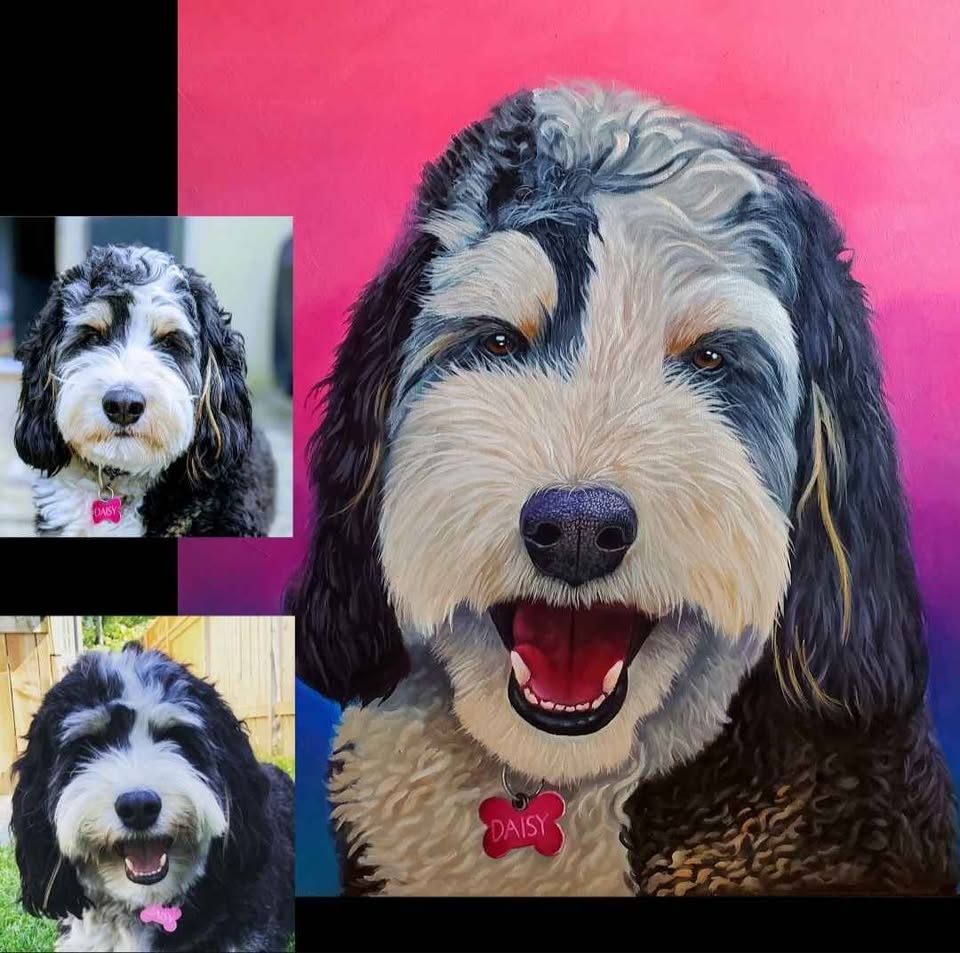 Hand painted Pet portrait. Turn a picture of your pet into a pai - photo 5