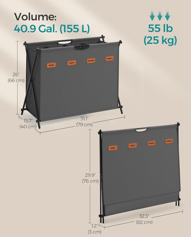 SONGMICS Laundry Hamper - photo 2