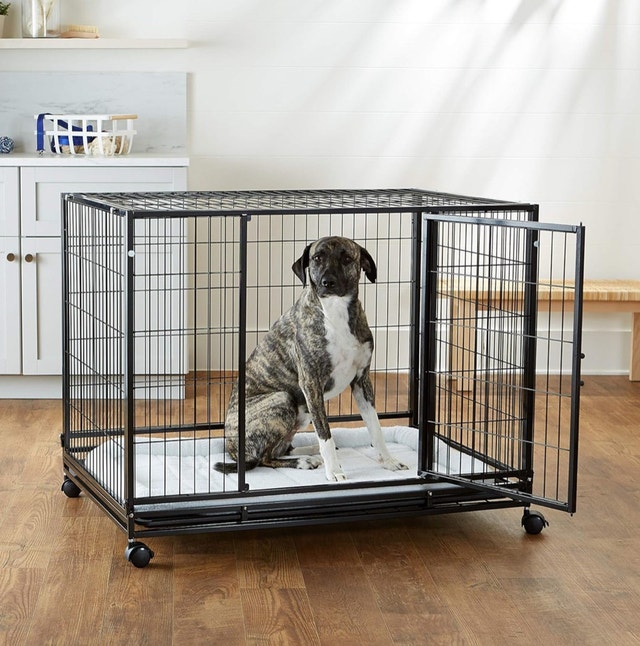 New-AMAZON BASICS 42" & 48" STACKABLE PET KENNELS