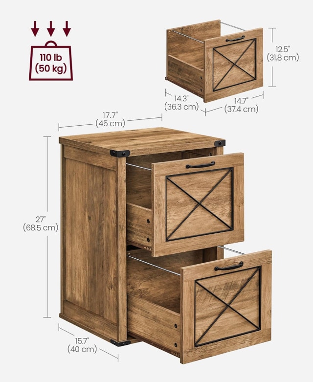 VASAGLE Floor Cabinet – Modern Farmhouse Style - photo 2