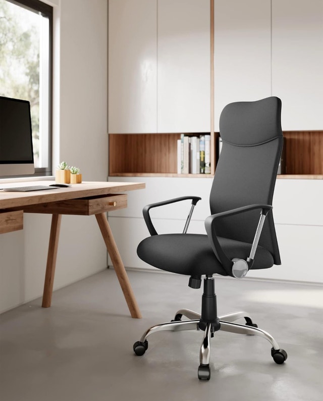 SONGMICS Office Chair, Ergonomic Swivel Desk Chair, Padded Seat - photo 2