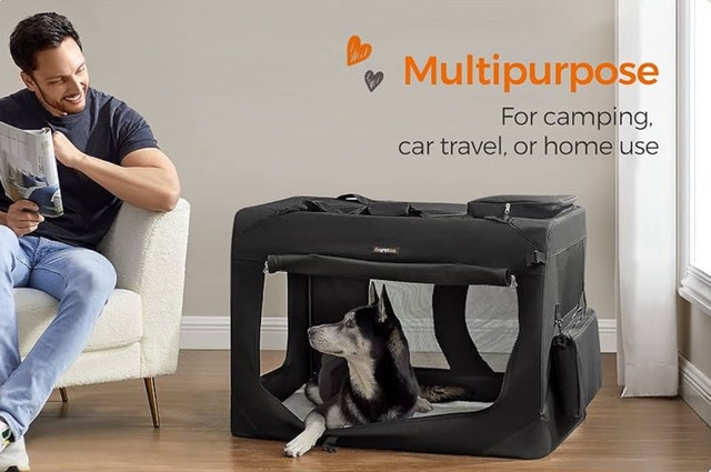 New-Feandrea Dog Crate, Collapsible Pet Carrier, XXXL - photo 2