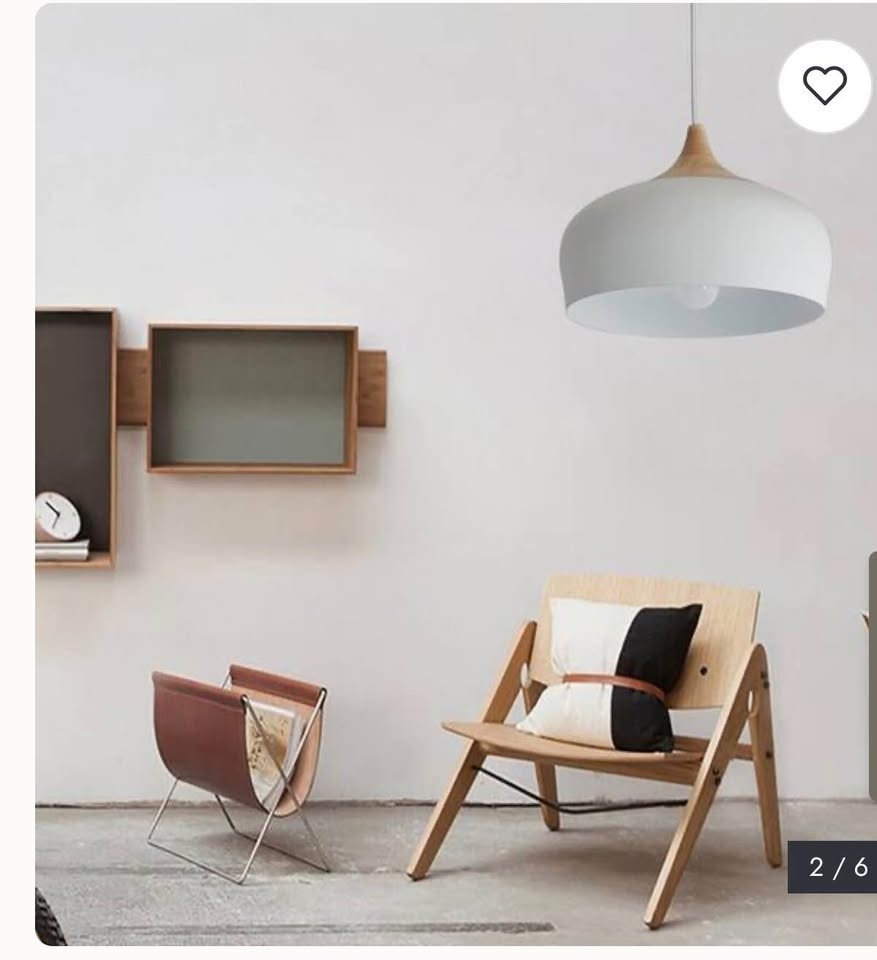 Modern Round Wood Pendant Light - photo 5