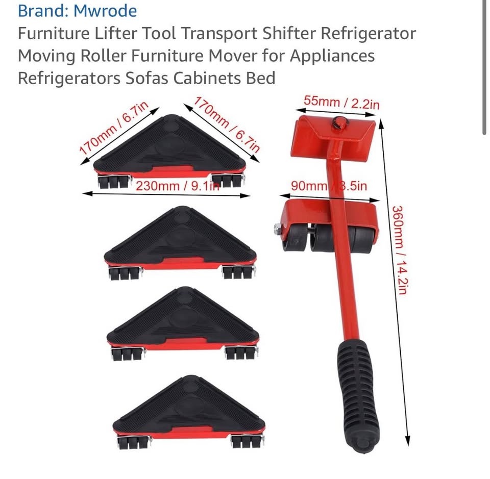 Mwrode Furniture Lifter & Moving Roller Set - photo 2