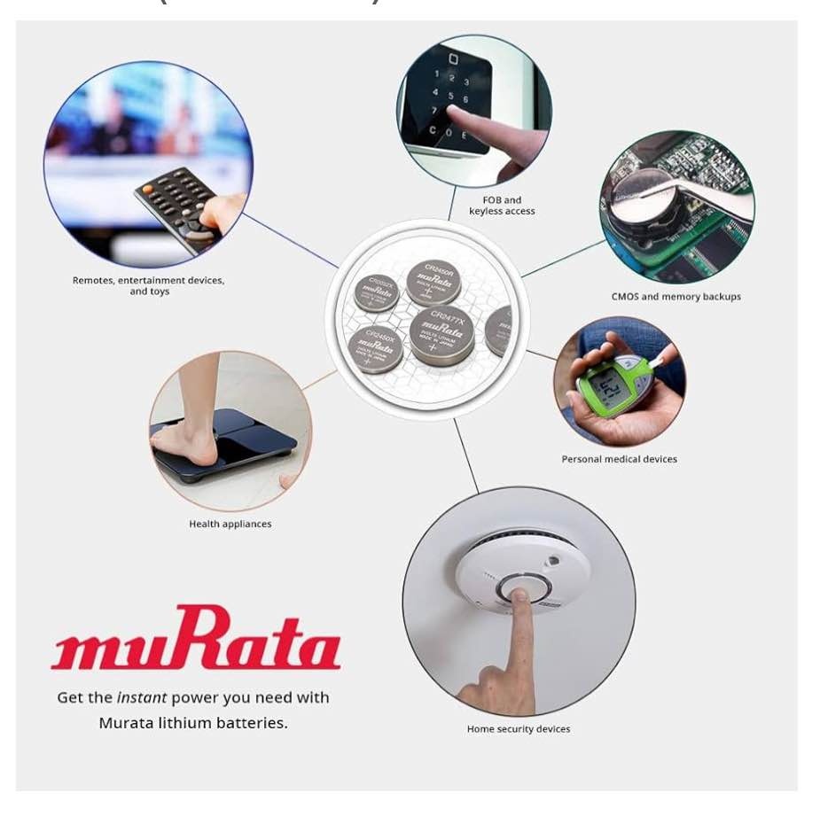 Murata CR1632 3V Lithium Coin Cell Battery - photo 3