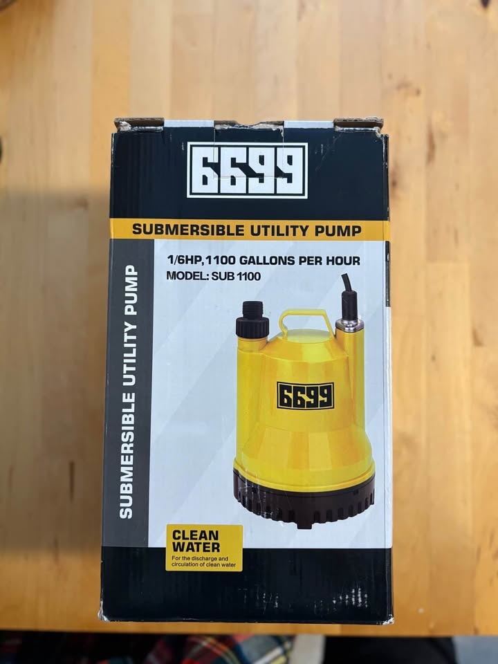 Portable Submersible Water Pump – 1/4