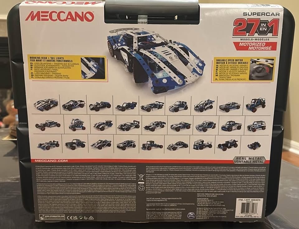 Meccano 27 in 1 Motorized Supercar Toy - photo 2