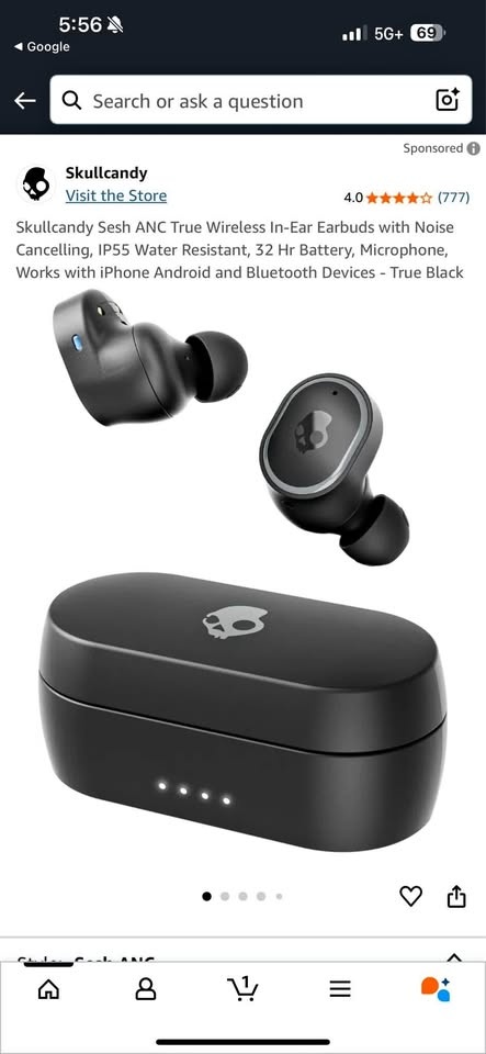 Skullcandy Sesh ANC True Wireless In-Ear Earbuds