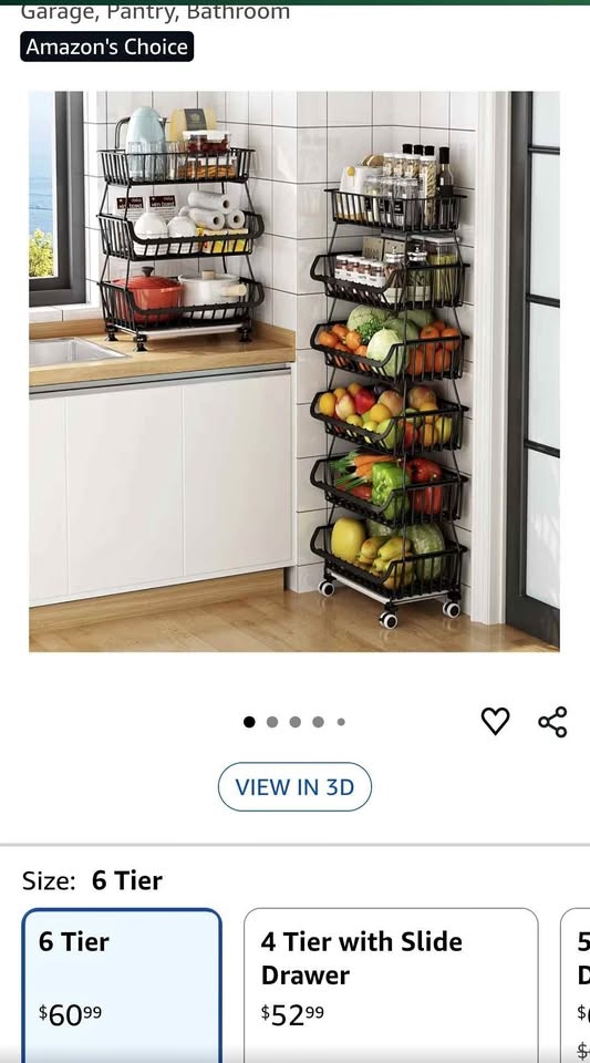 Brand new | 6 tier Metal wire baskets with wheels