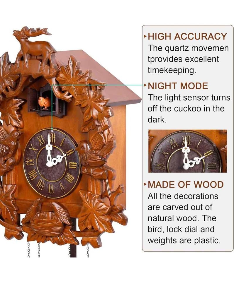 Brand new | Handcrafted wood cuckoo clock - photo 3