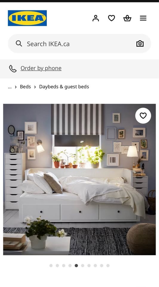 Ikea Daybed with 3 drawers/2 mattresses, white - photo 5