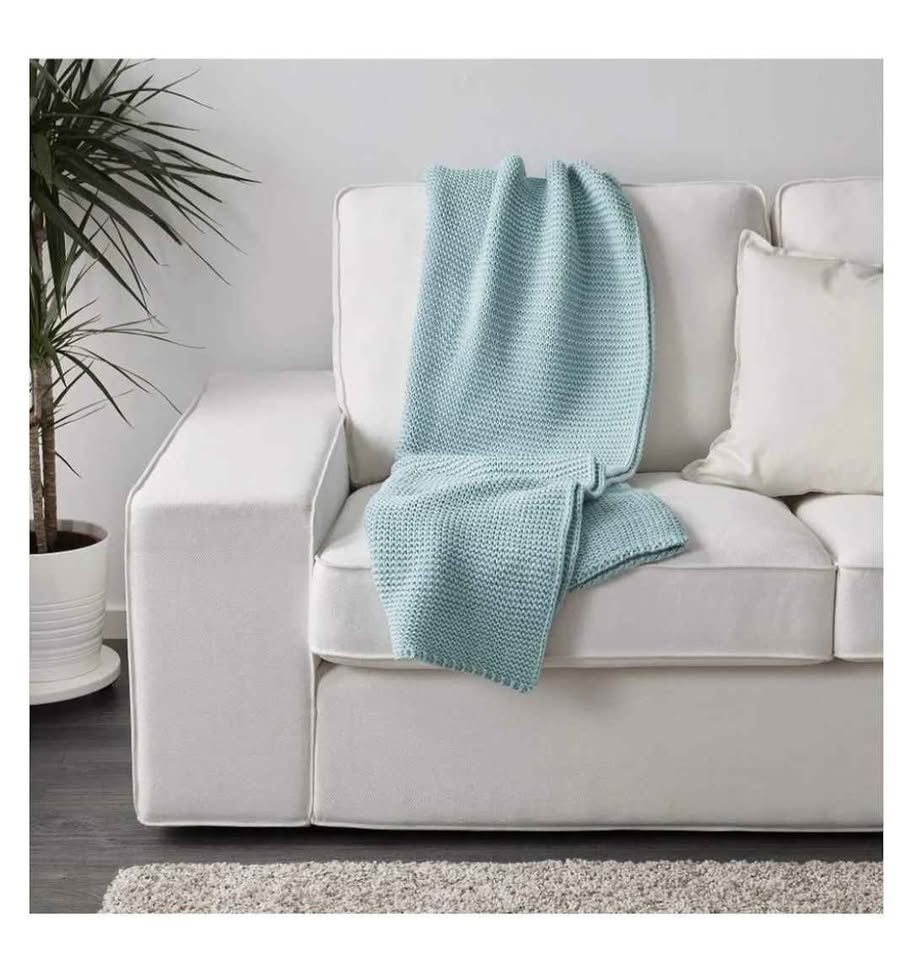 IKEA INGABRITTA Throw Light Blue - photo 3