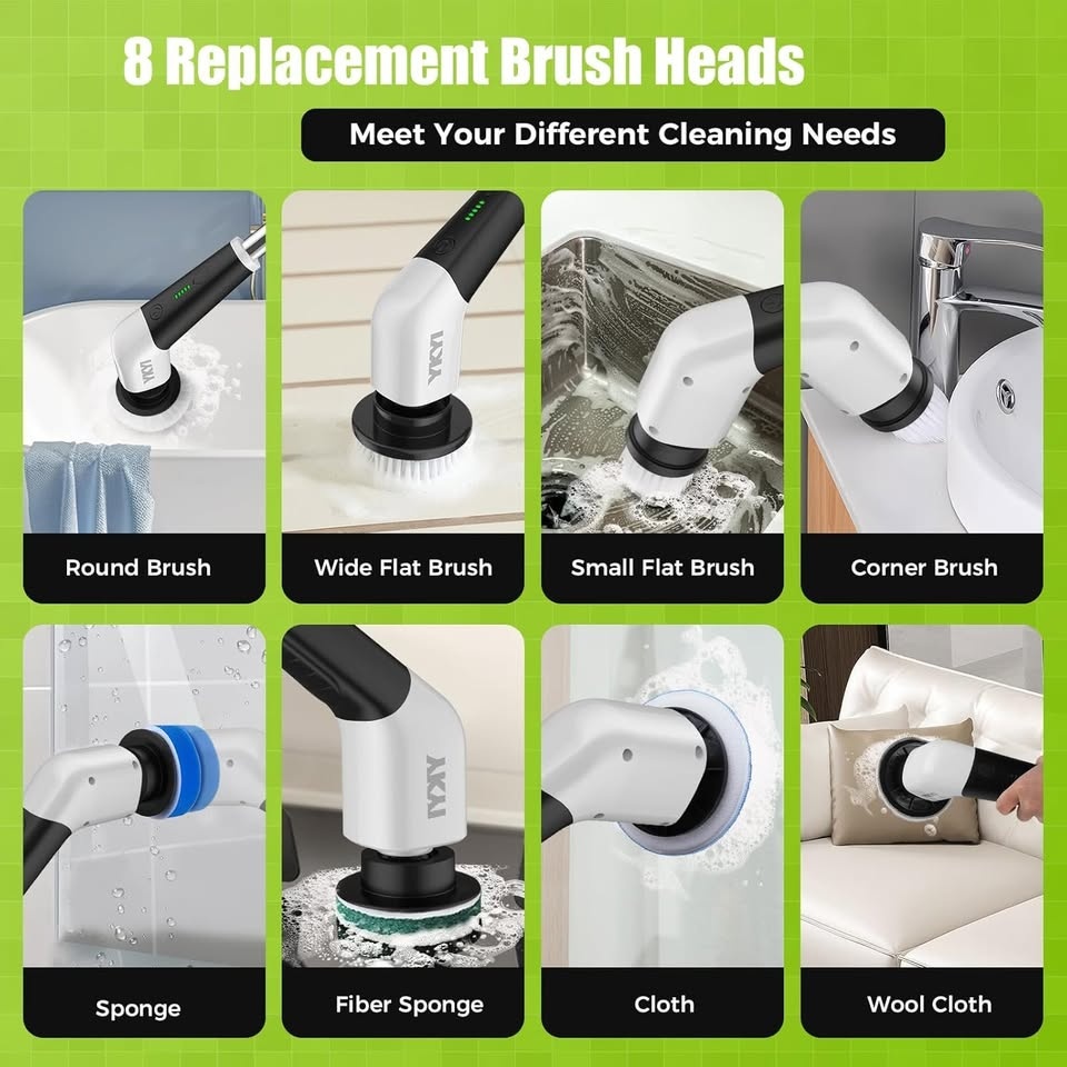 🧼 Cordless Electric Spin Scrubber with Long Handle - photo 5