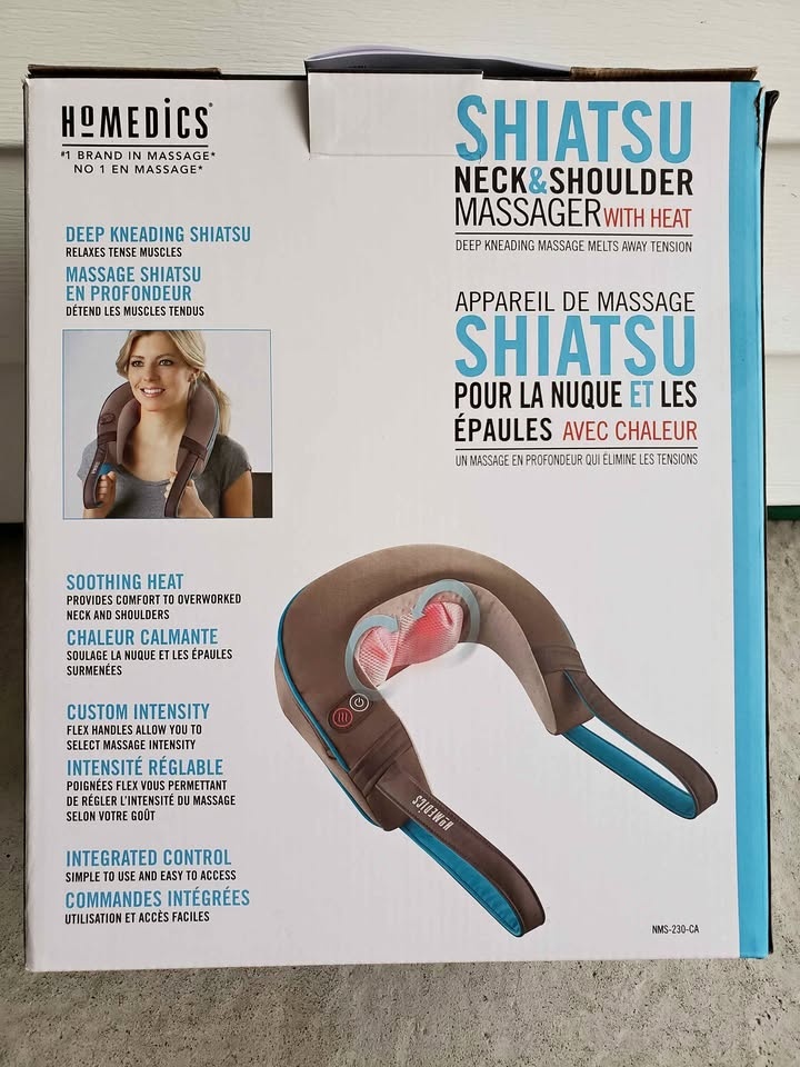 Shiatsu neck & shoulder massager with heat
