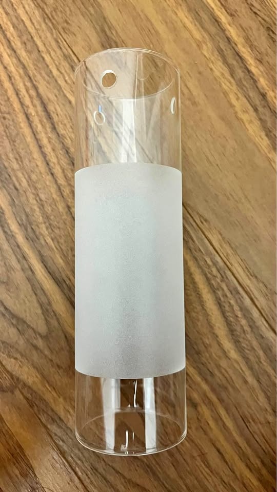 6.5 inch Tall Cylinder Clear Glass Shade