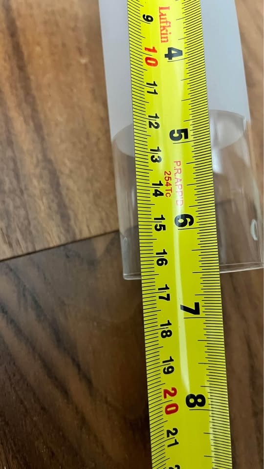 6.5 inch Tall Cylinder Clear Glass Shade - photo 3