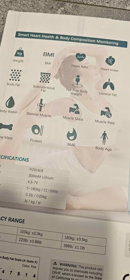 Body Fat Smart Scale Bluetooth LCD Display- Rosegold - see photo - photo 2