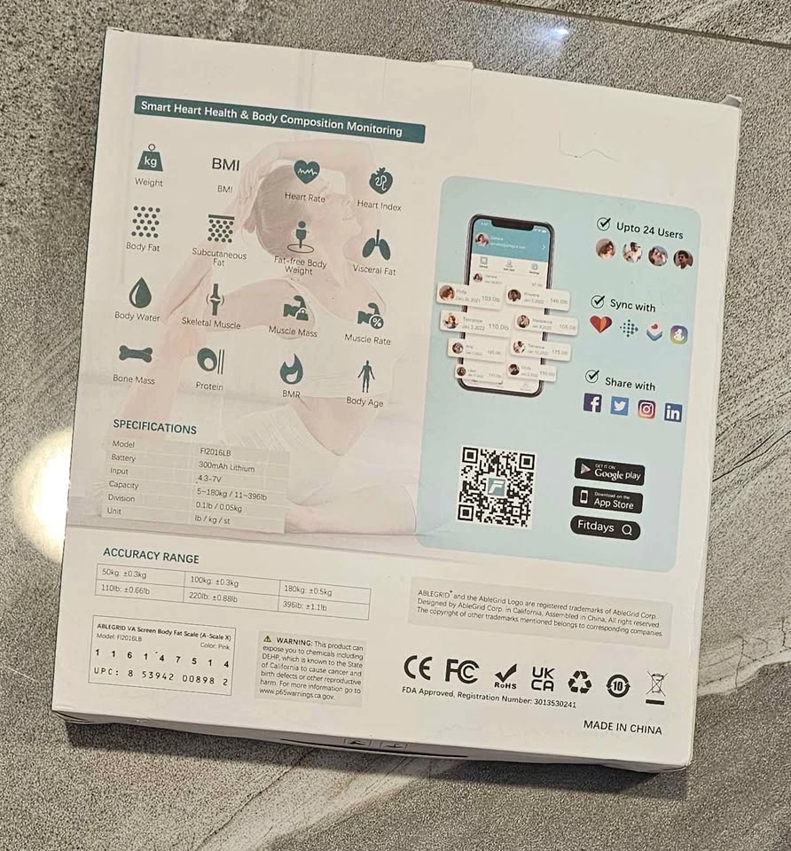 Body Fat Smart Scale Bluetooth LCD Display- Rosegold - see photo - photo 4