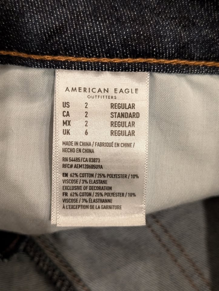 American Eagle Dark Blue Hi-Rise Jegging Next Level Stretch Size - photo 3