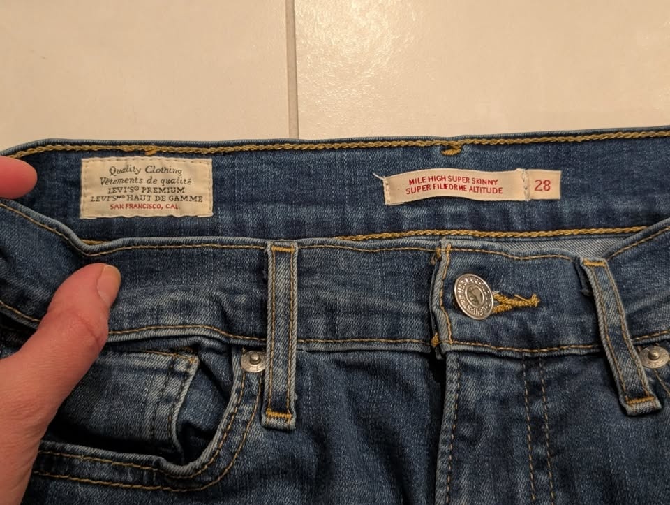 Levis Womens Blue Mile High Super Skinny Jean Size 28 - photo 2