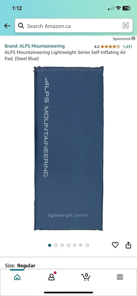 ALPS sleeping mat Brand new hiking $80 thumbnail
