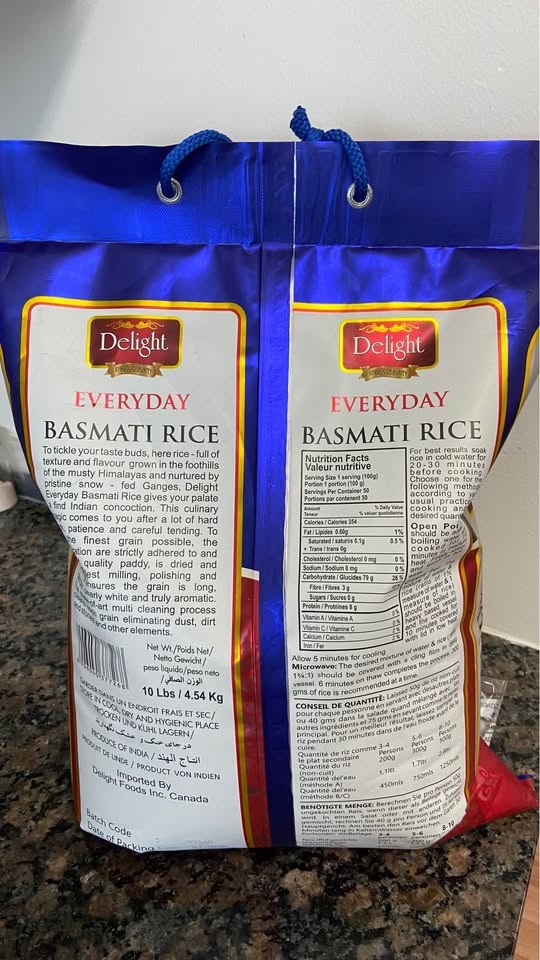 Delight Everyday Basmati Rice, unopened 10 lb bag - photo 2
