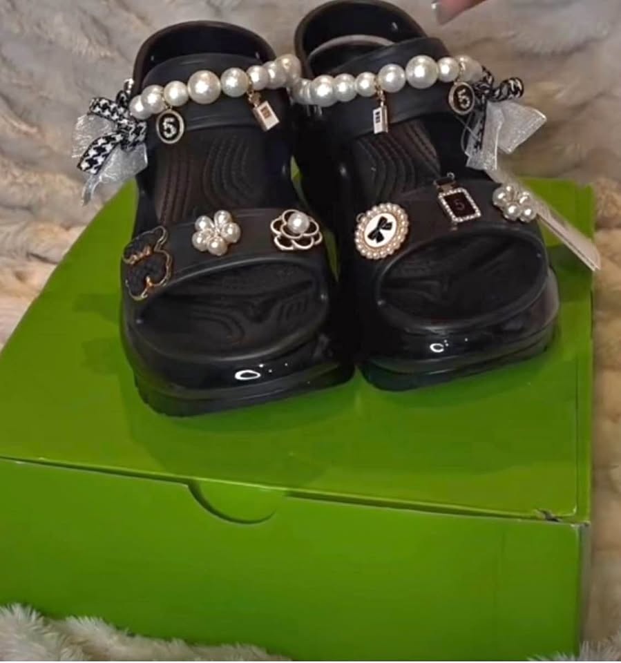 Croc sandals and charms