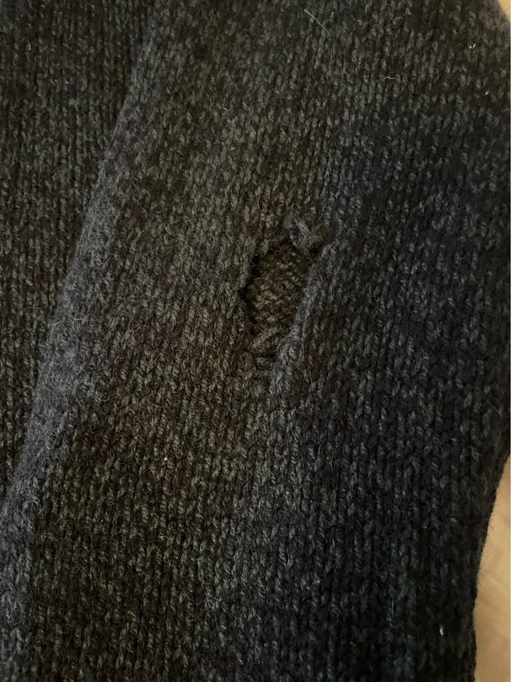 L.L. Bean Ragg Wool Henley Sweater Large - photo 3